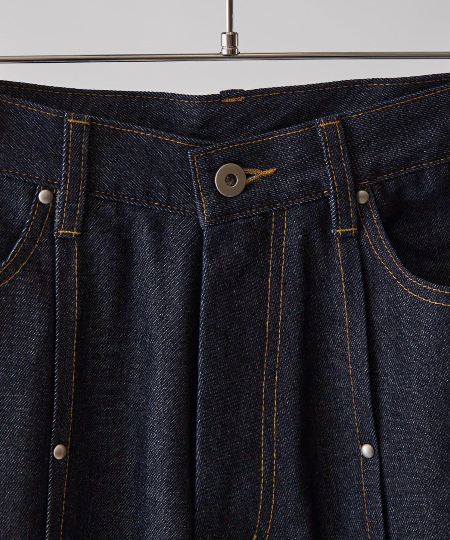 卷邊褶飾 寬直筒 牛仔 牛仔褲（可成套搭配）