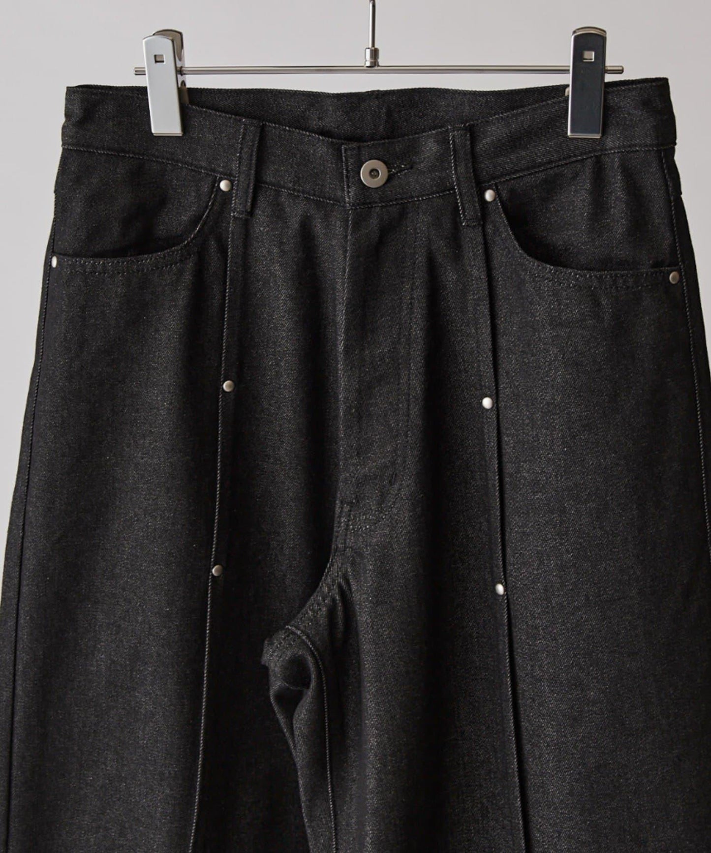 卷邊褶飾 寬直筒 牛仔 牛仔褲（可成套搭配）