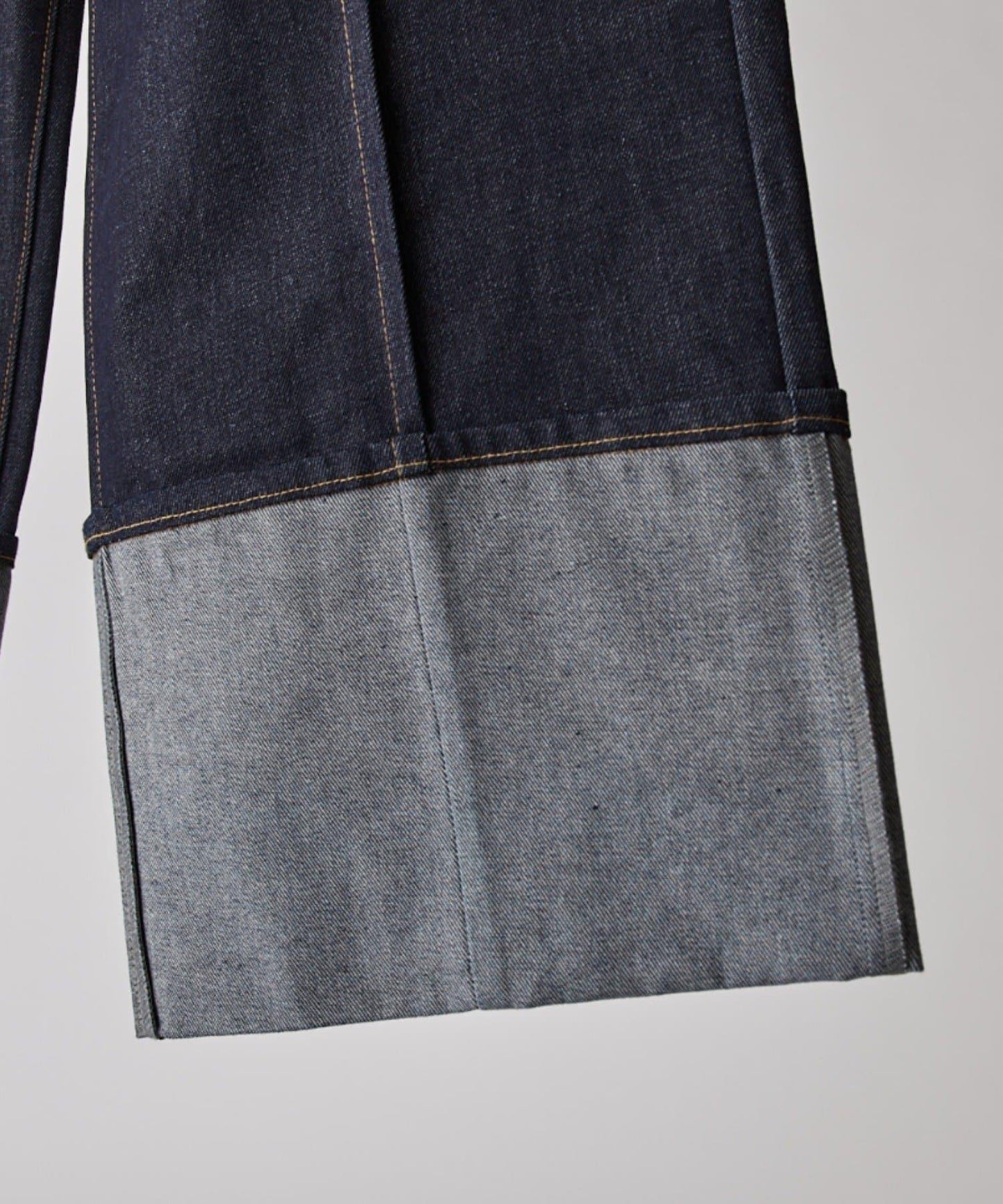 卷邊褶飾 寬直筒 牛仔 牛仔褲（可成套搭配）