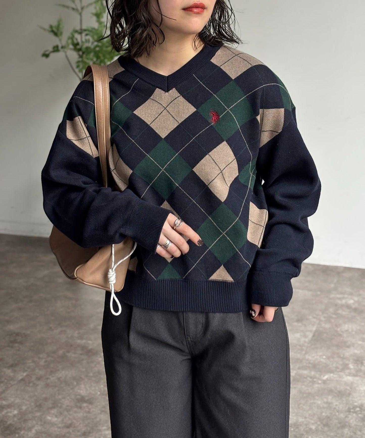 U.S. POLO ASSN. V領衛衣風針織上衣