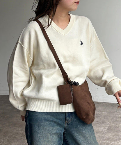 U.S. POLO ASSN. V領衛衣風針織上衣