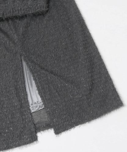 毛絨亮絲面料 半身裙