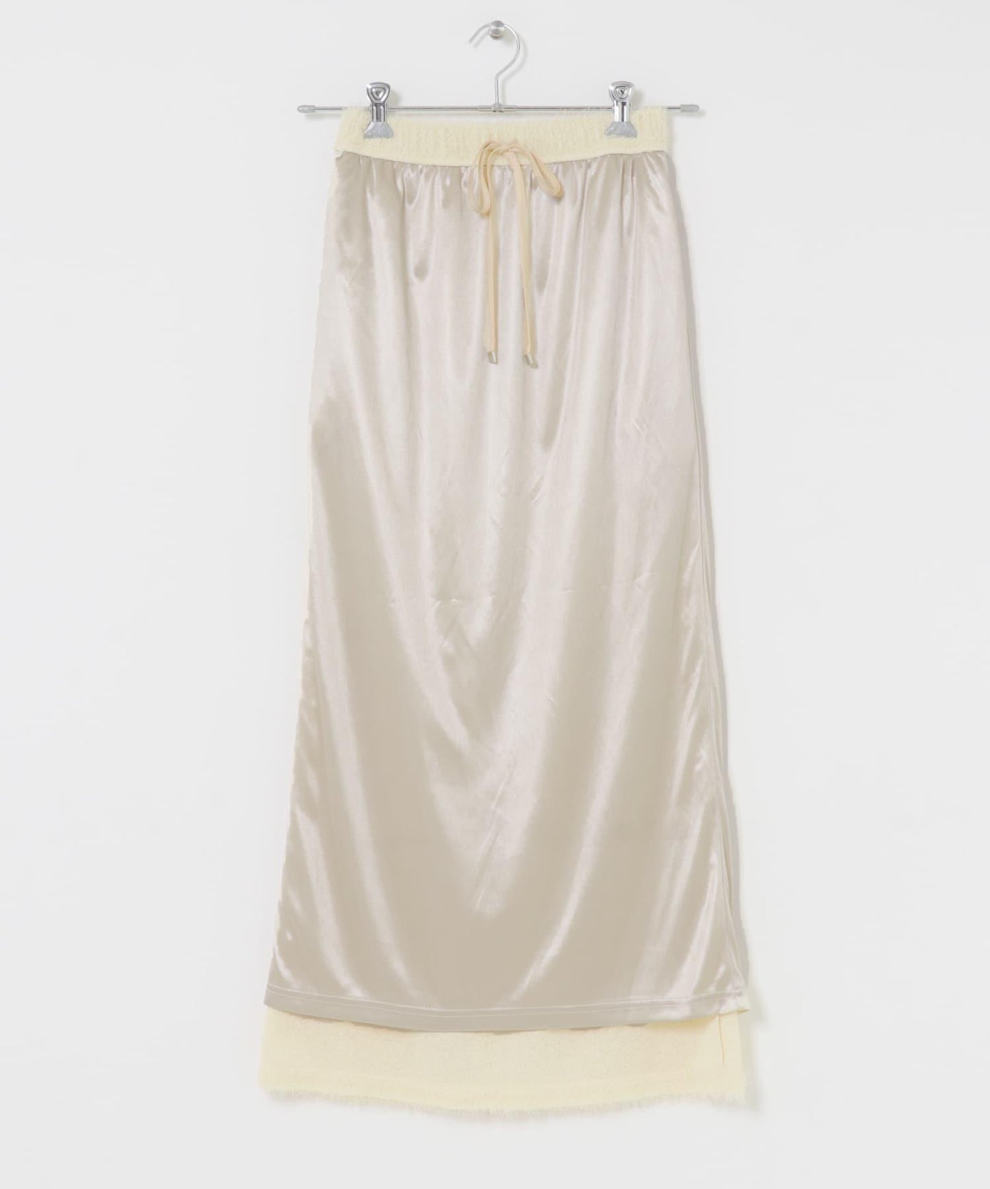 毛絨亮絲面料 半身裙