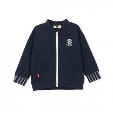 前拉鍊平紋針織開衫