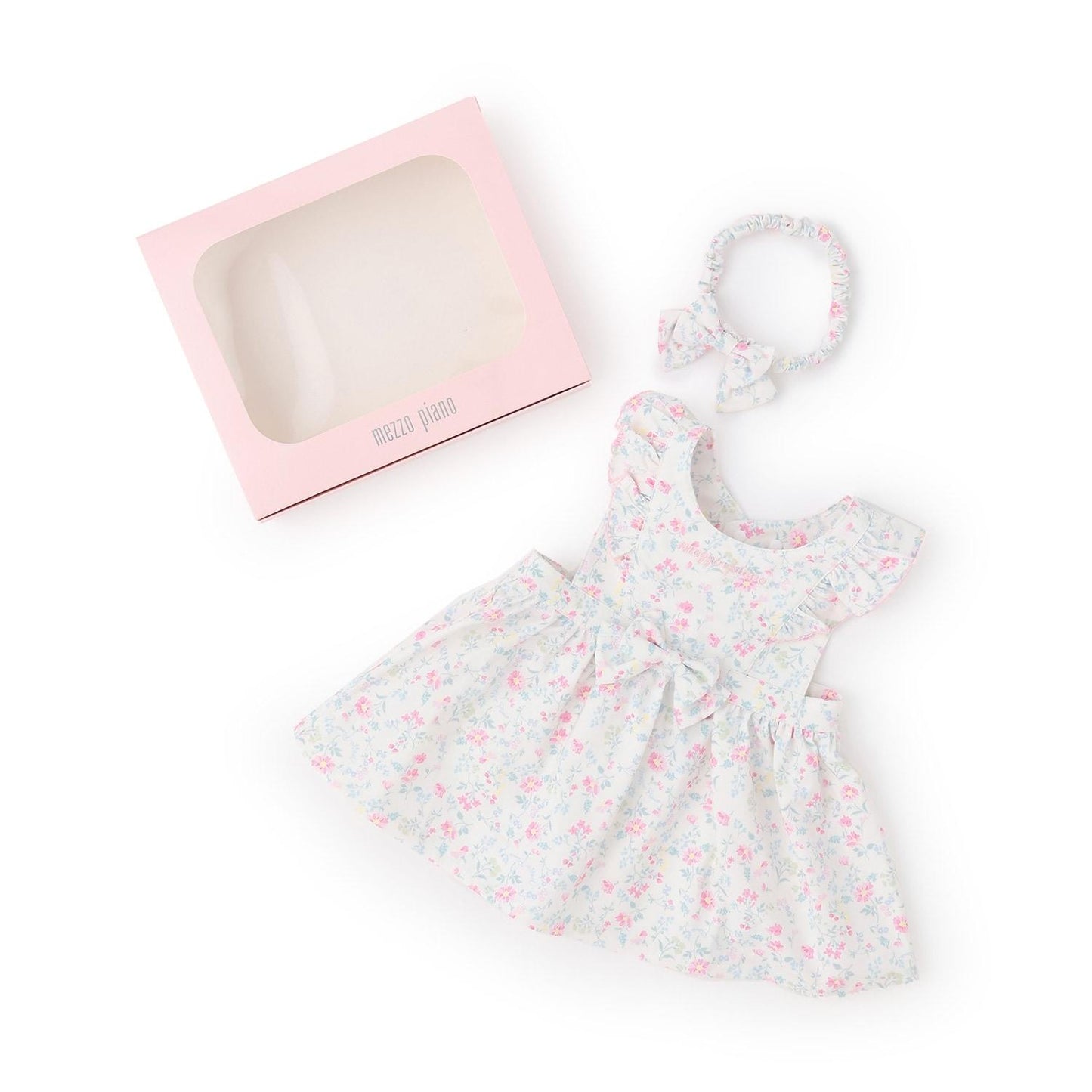 花卉圖案 圍裙髮帶套裝（附盒裝）