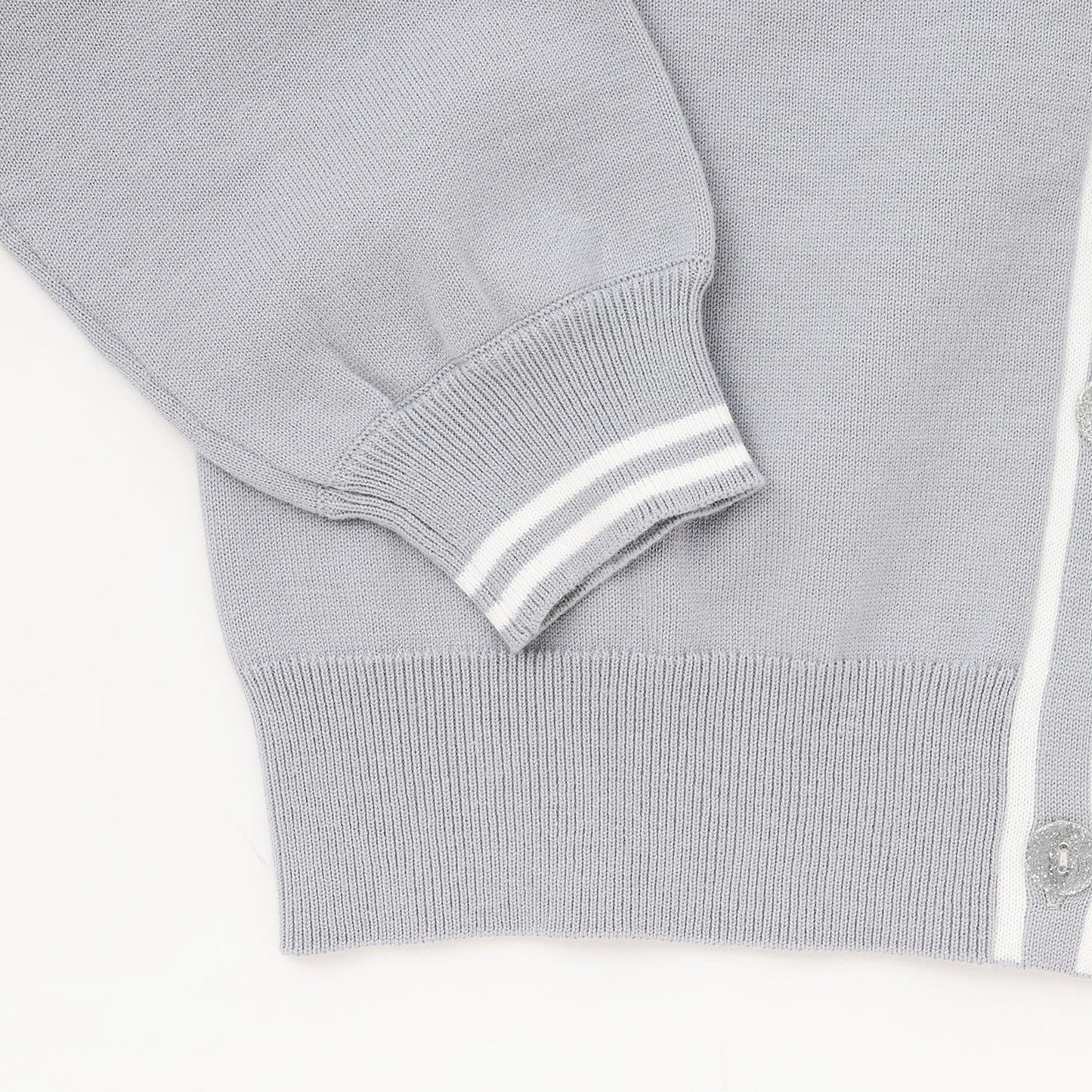 水手領針織開衫＋高領T恤套裝