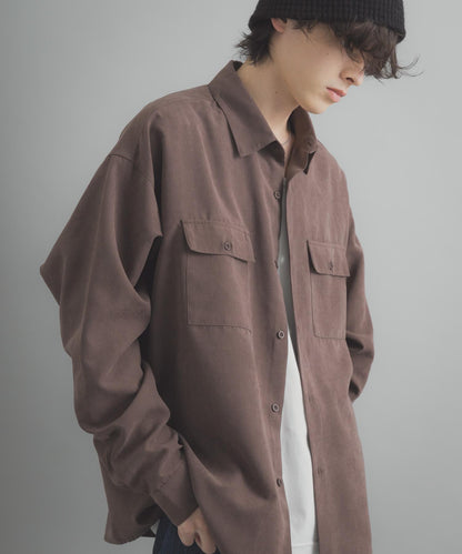 F/S 雙口袋長袖襯衫