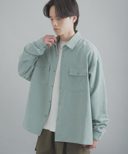 F/S 雙口袋長袖襯衫