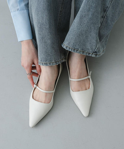 抗菌 尖頭平底單鞋