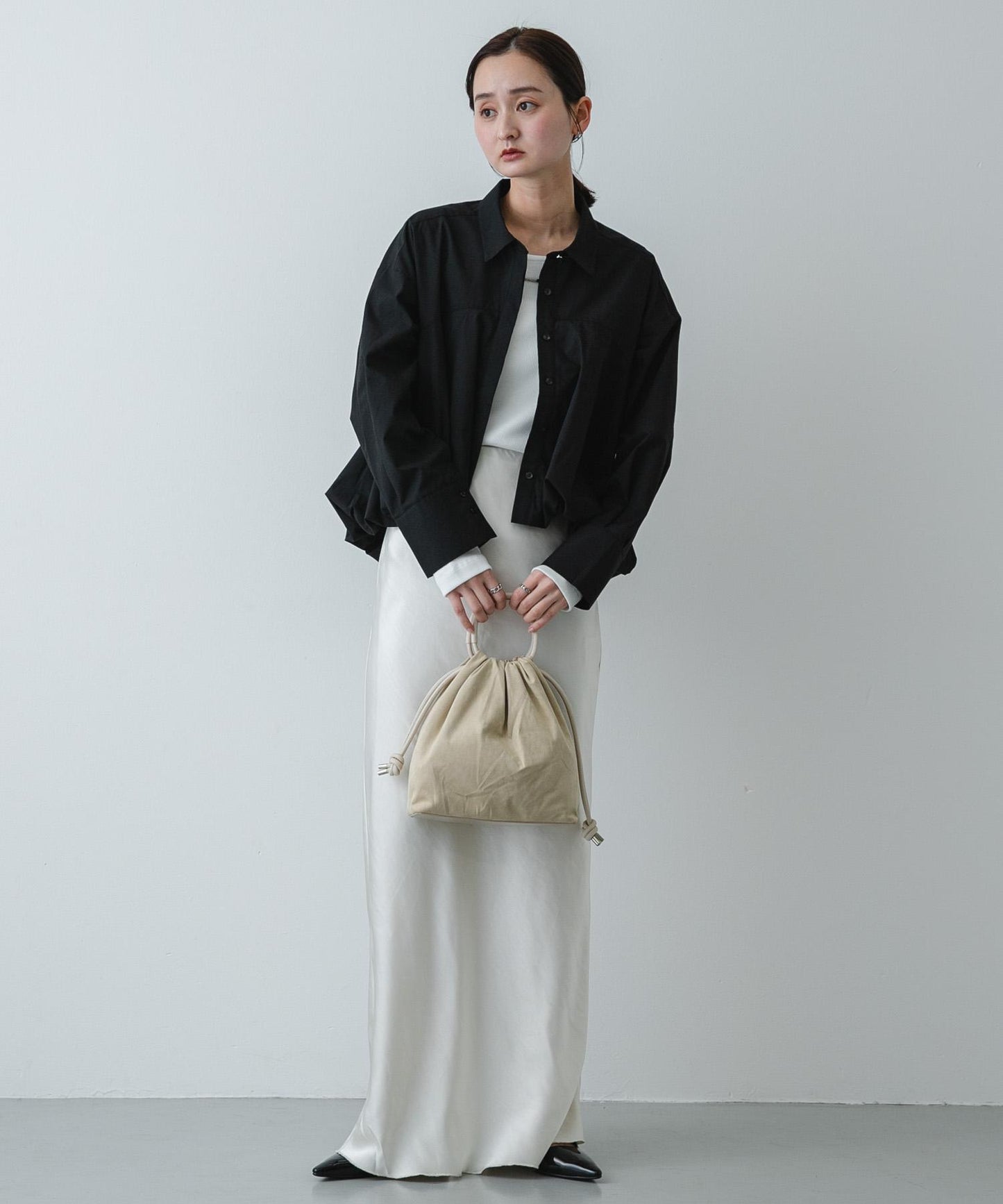 有底設計巾著包