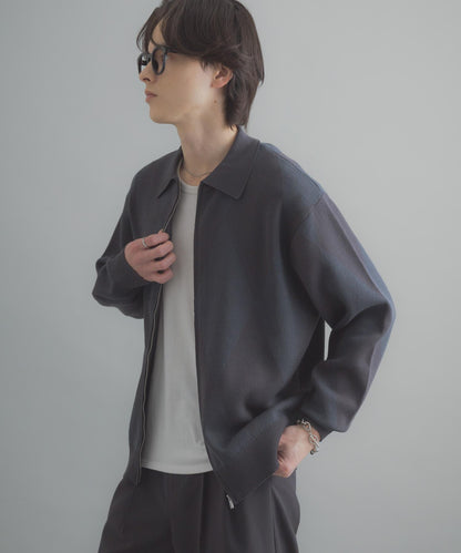 可機洗 菱形格 拉鍊 針織開衫