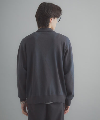 可機洗 菱形格 拉鍊 針織開衫