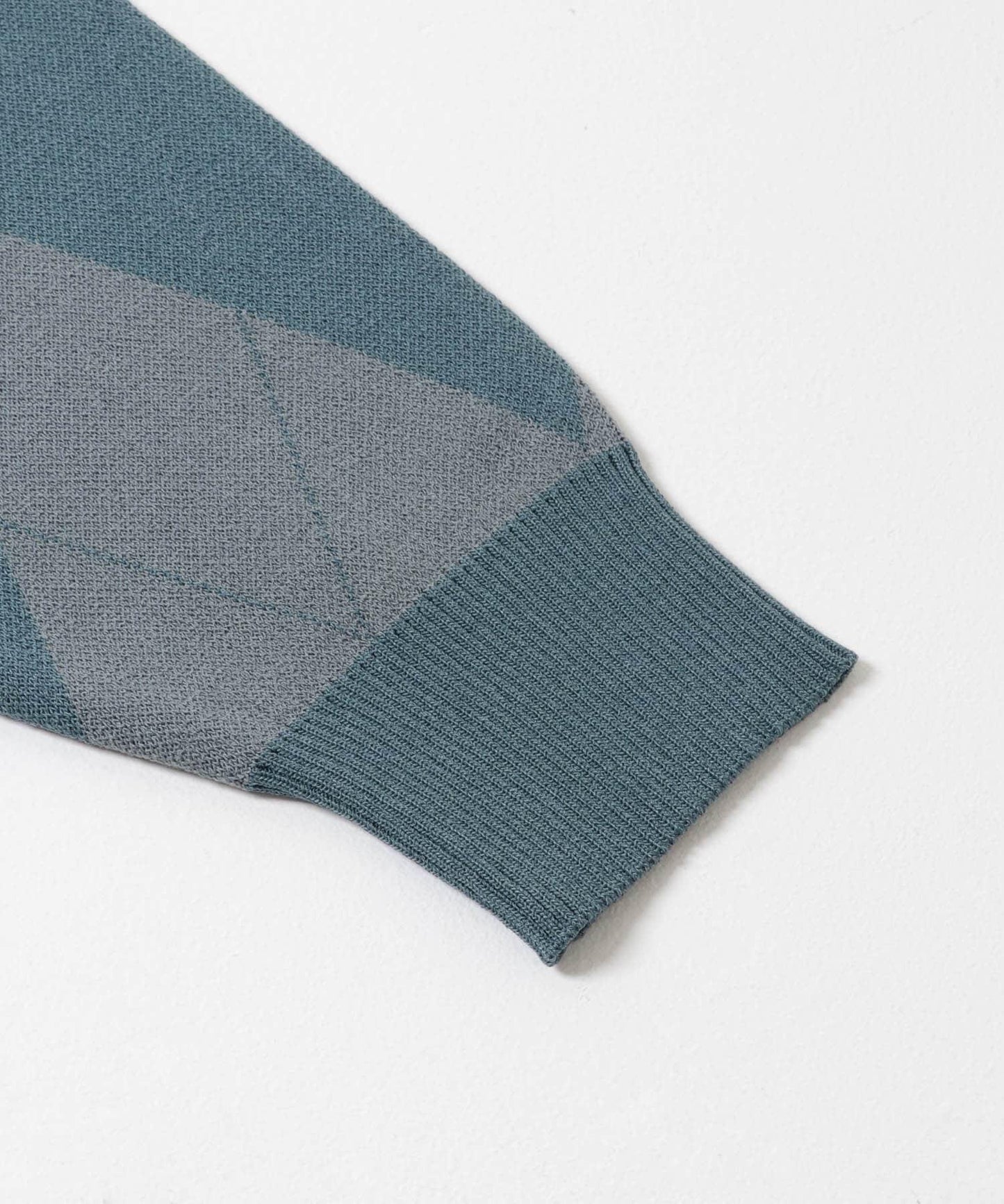 可機洗 菱形格 拉鍊 針織開衫