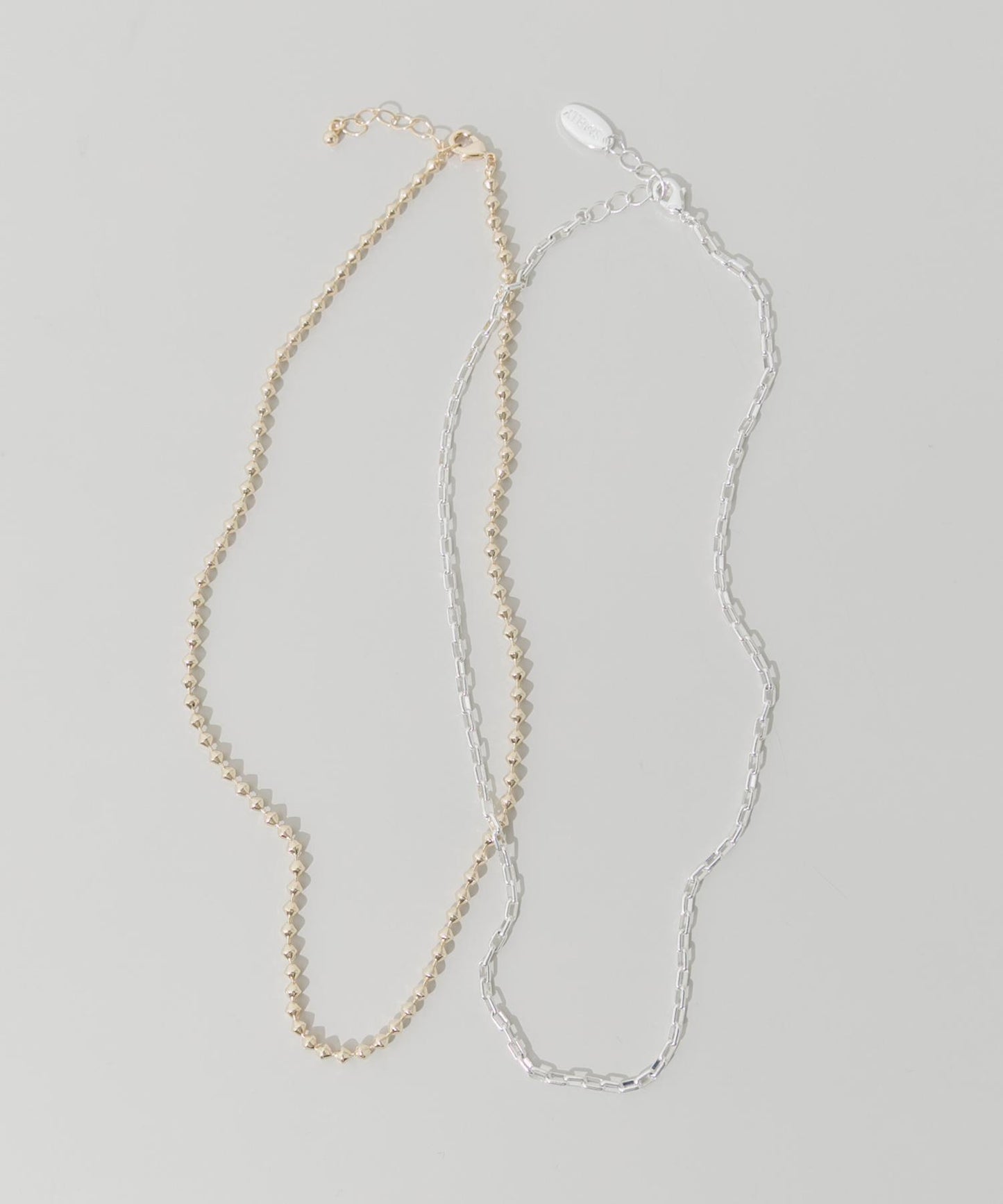 雙色鏈條 兩件套 項鍊