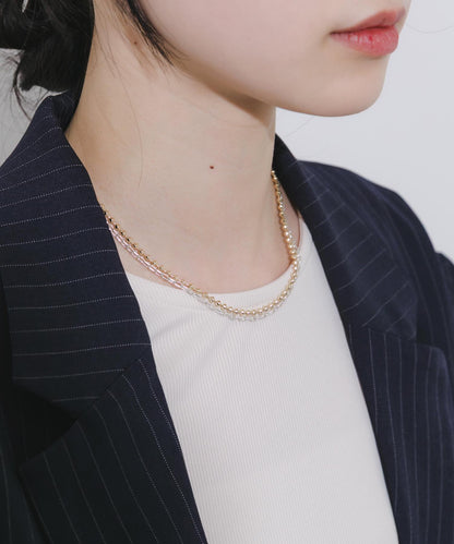 雙色鏈條 兩件套 項鍊