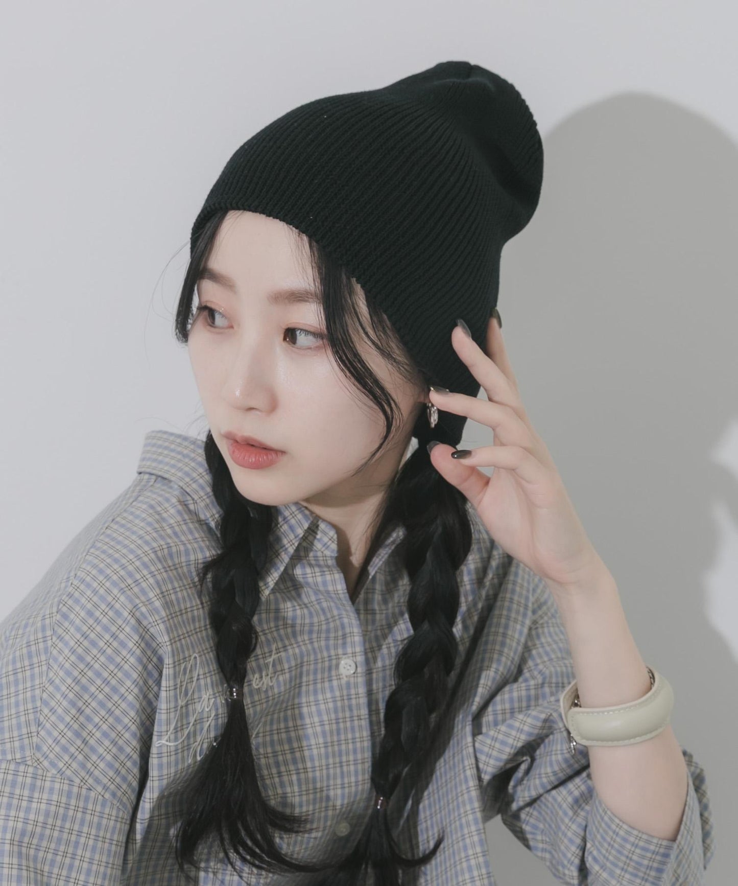 棉質羅紋 Beanie 針織帽