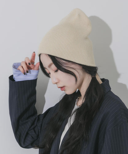 棉質羅紋 Beanie 針織帽