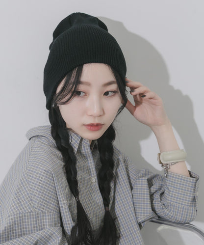 棉質羅紋 Beanie 針織帽