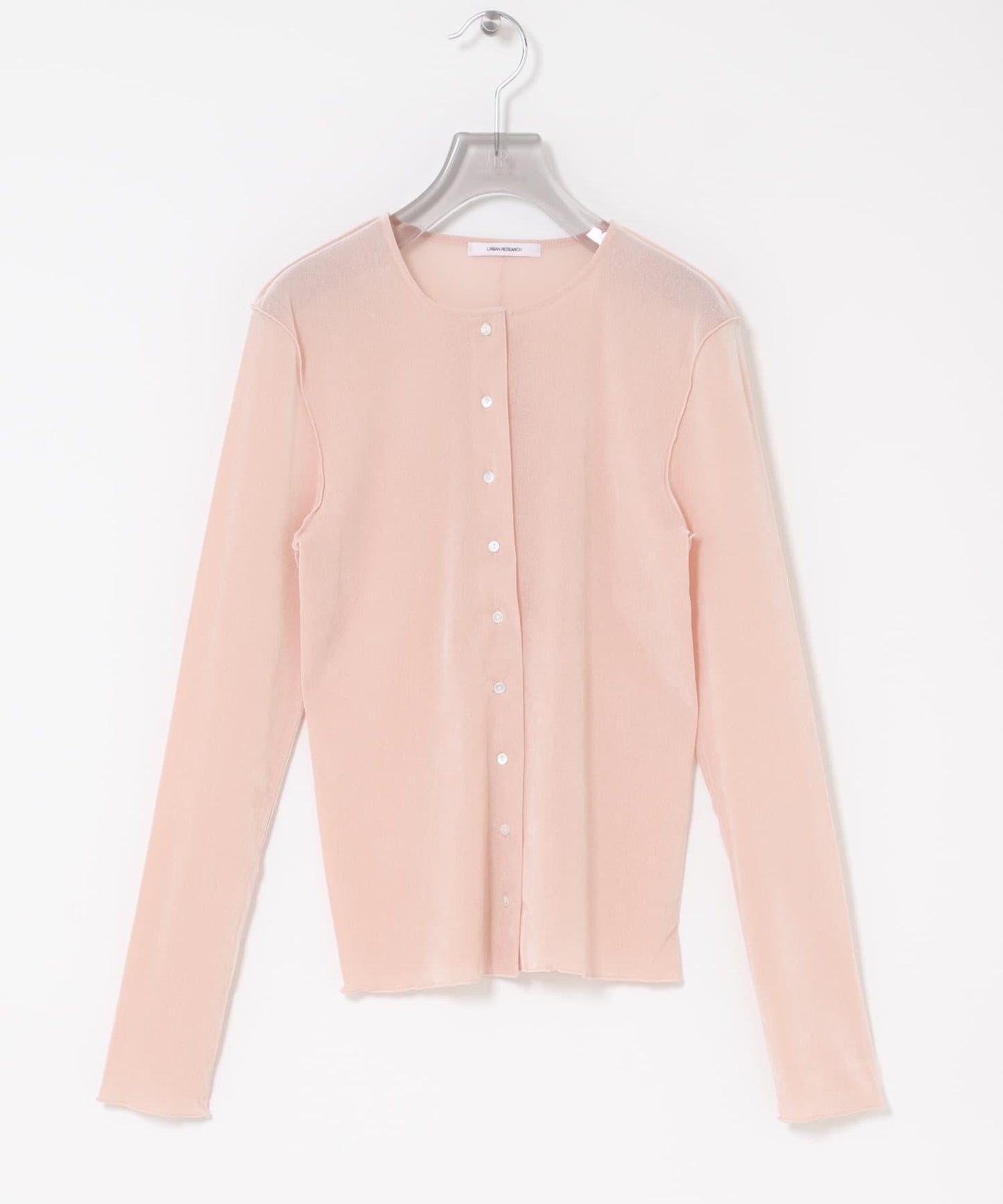 輕薄植絨短款針織開衫