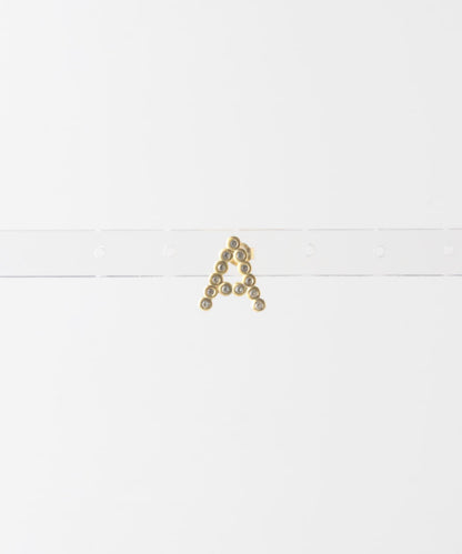 トパーズイニシャルピアス