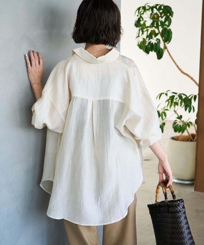 シアーワッシャービッグロングスリーブシャツ【限定展開】