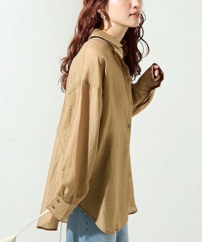 シアーワッシャービッグロングスリーブシャツ【限定展開】