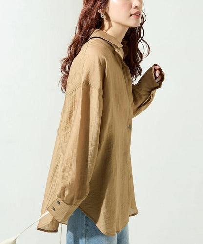 シアーワッシャービッグロングスリーブシャツ【限定展開】