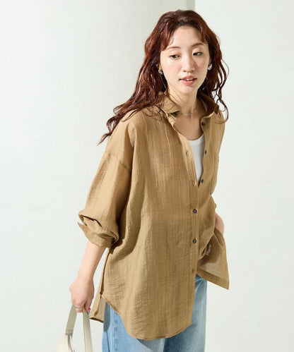 シアーワッシャービッグロングスリーブシャツ【限定展開】