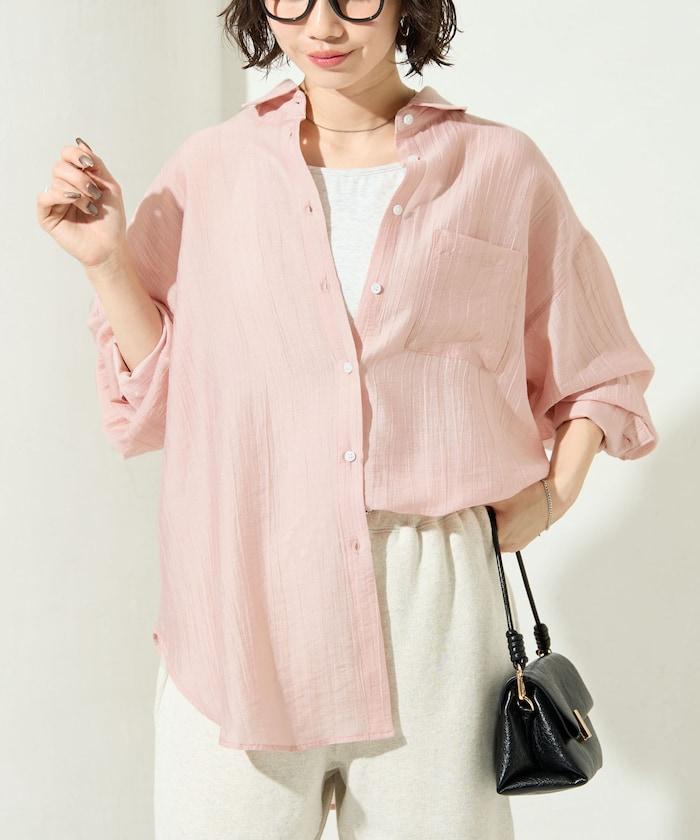 シアーワッシャービッグロングスリーブシャツ【限定展開】