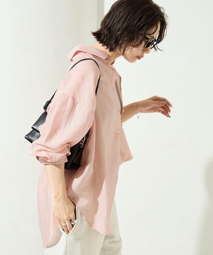 シアーワッシャービッグロングスリーブシャツ【限定展開】