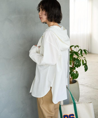 タイ付きフーディービッグシャツ【限定展開】