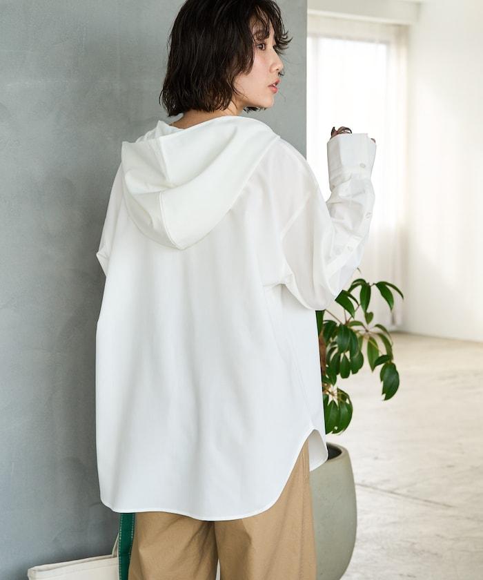 タイ付きフーディービッグシャツ【限定展開】