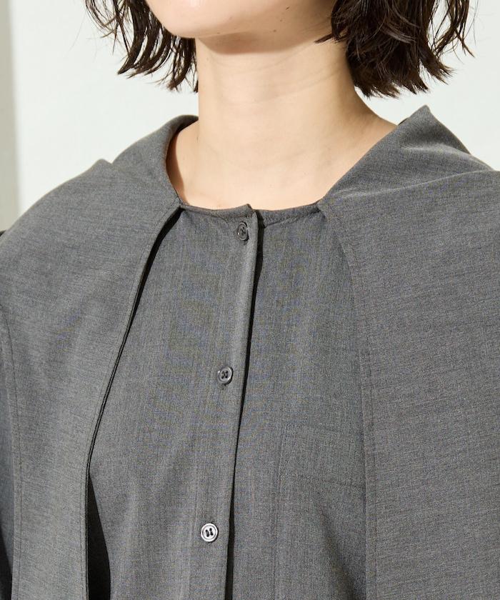 タイ付きフーディービッグシャツ【限定展開】