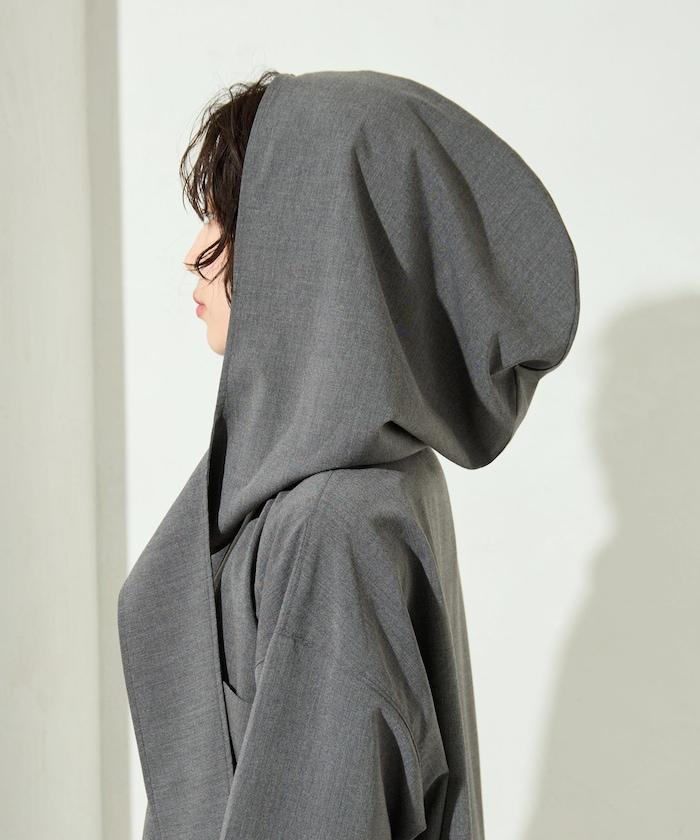 タイ付きフーディービッグシャツ【限定展開】