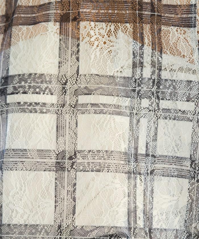 レースチェックプリントオーバーシャツ(セットアップ対応)【限定展開】