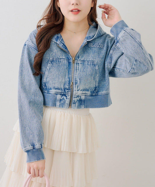 修飾身形 短款 斜紋牛仔面料 戶外夾克