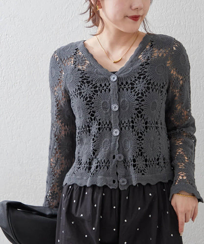 【2026SS】かぎ針透かし編みカーディガン