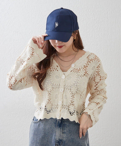 【2026SS】かぎ針透かし編みカーディガン