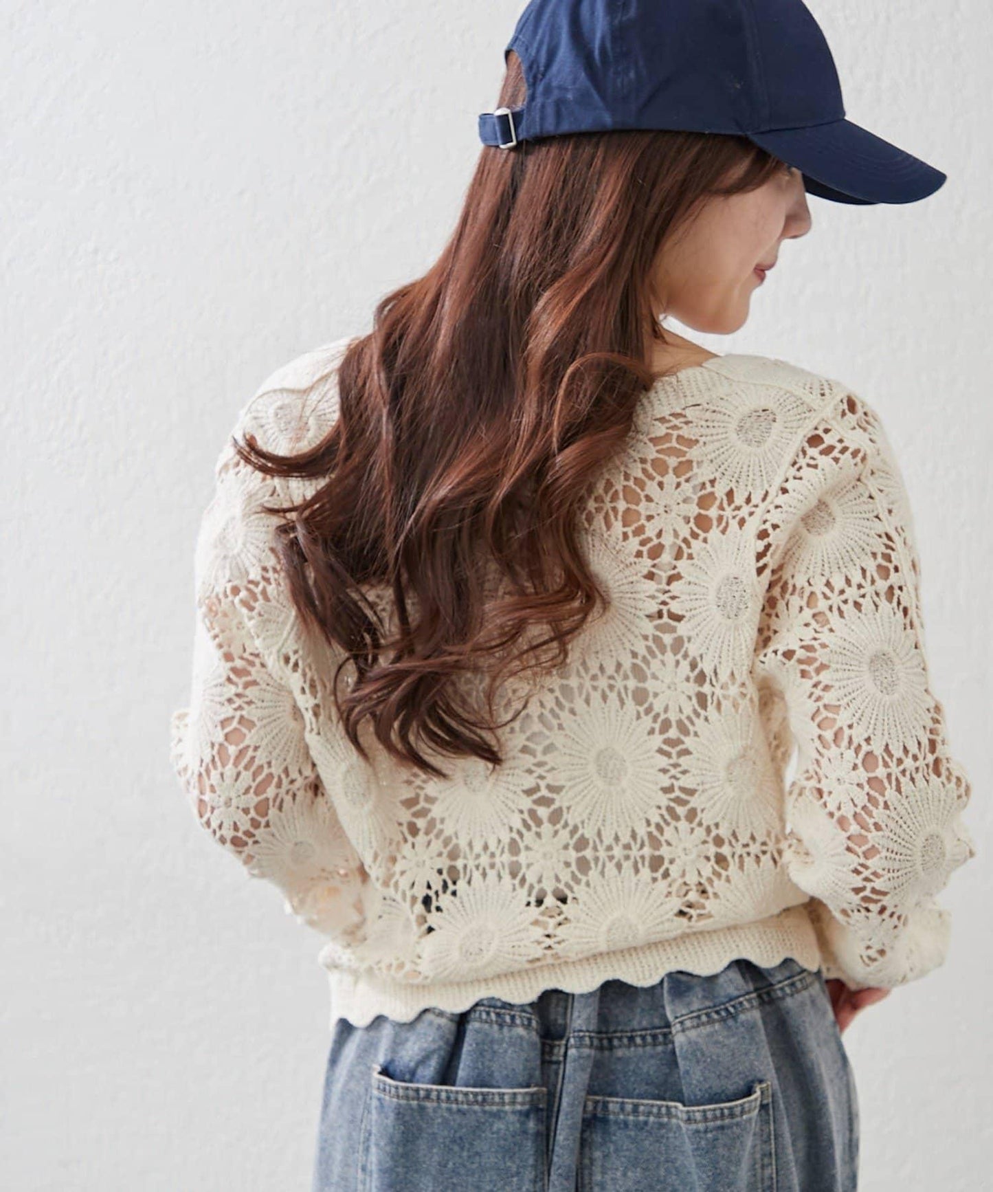 【2026SS】かぎ針透かし編みカーディガン