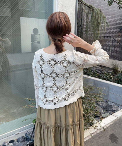 【2026SS】かぎ針透かし編みカーディガン