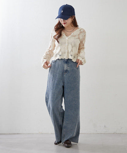 【2026SS】かぎ針透かし編みカーディガン