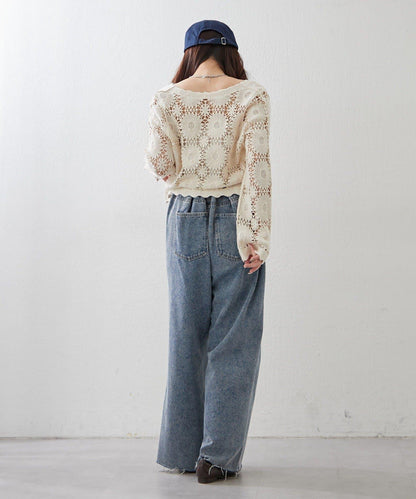【2026SS】かぎ針透かし編みカーディガン