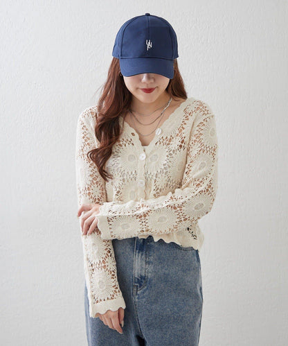 【2026SS】かぎ針透かし編みカーディガン