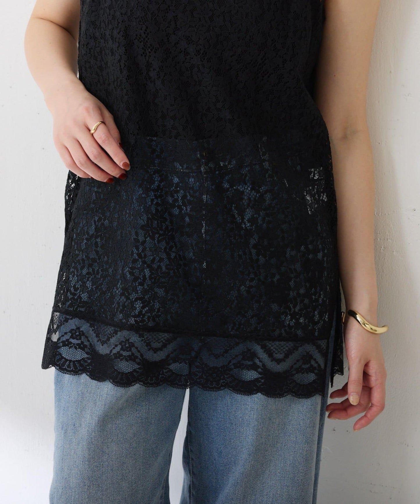 【オールシーズン使える◎】スカラップレースキャミソール/レイヤードアイテム