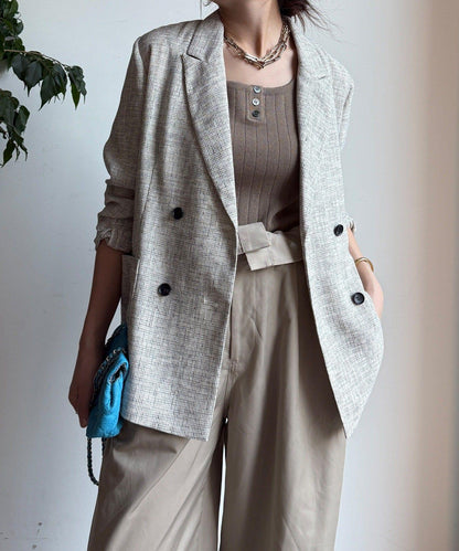 シアーツイードダブルジャケット