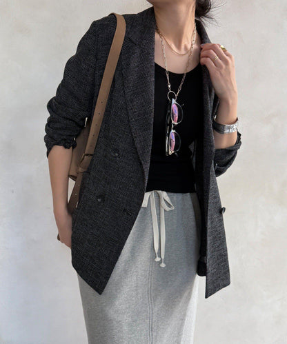 シアーツイードダブルジャケット