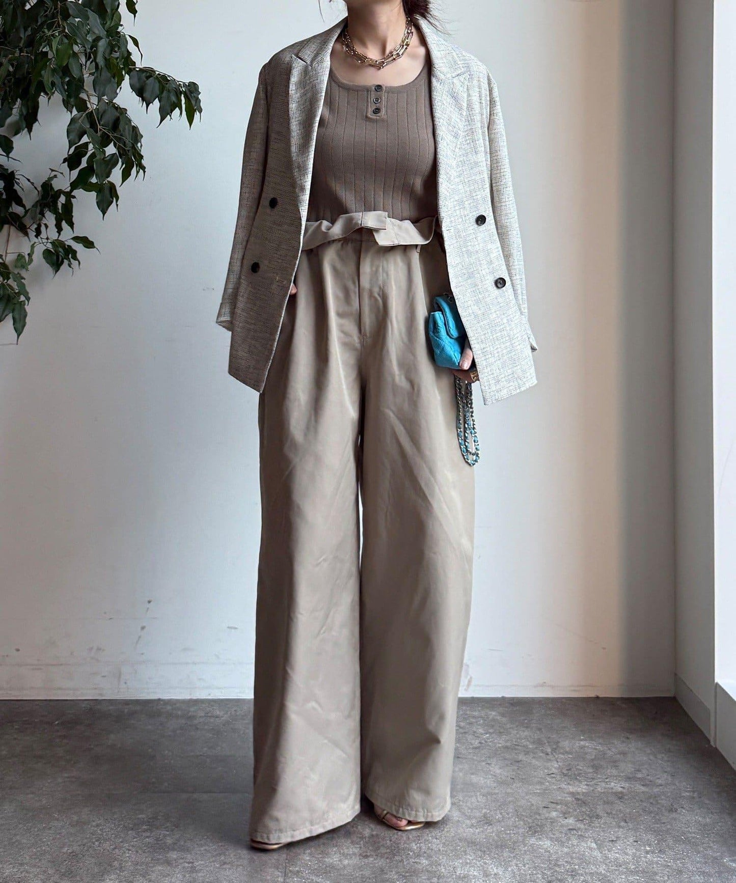 シアーツイードダブルジャケット