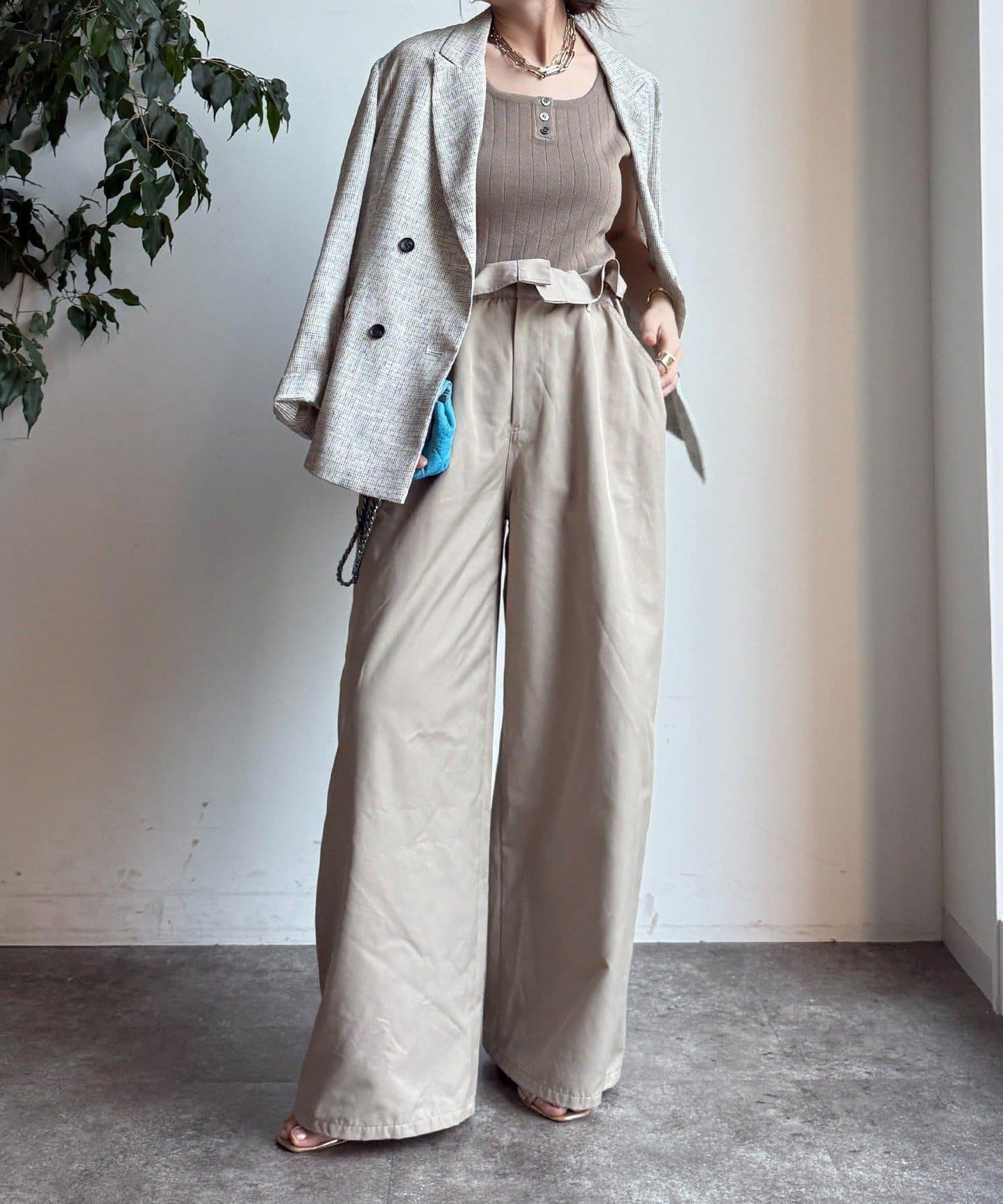 シアーツイードダブルジャケット