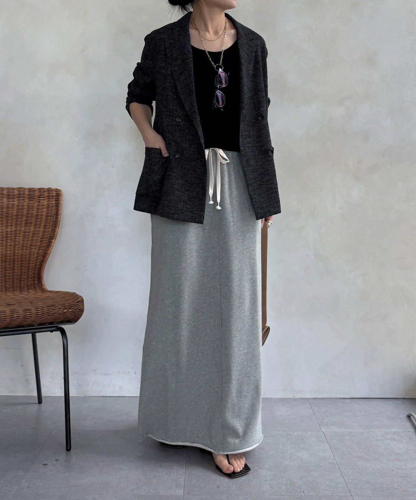 シアーツイードダブルジャケット