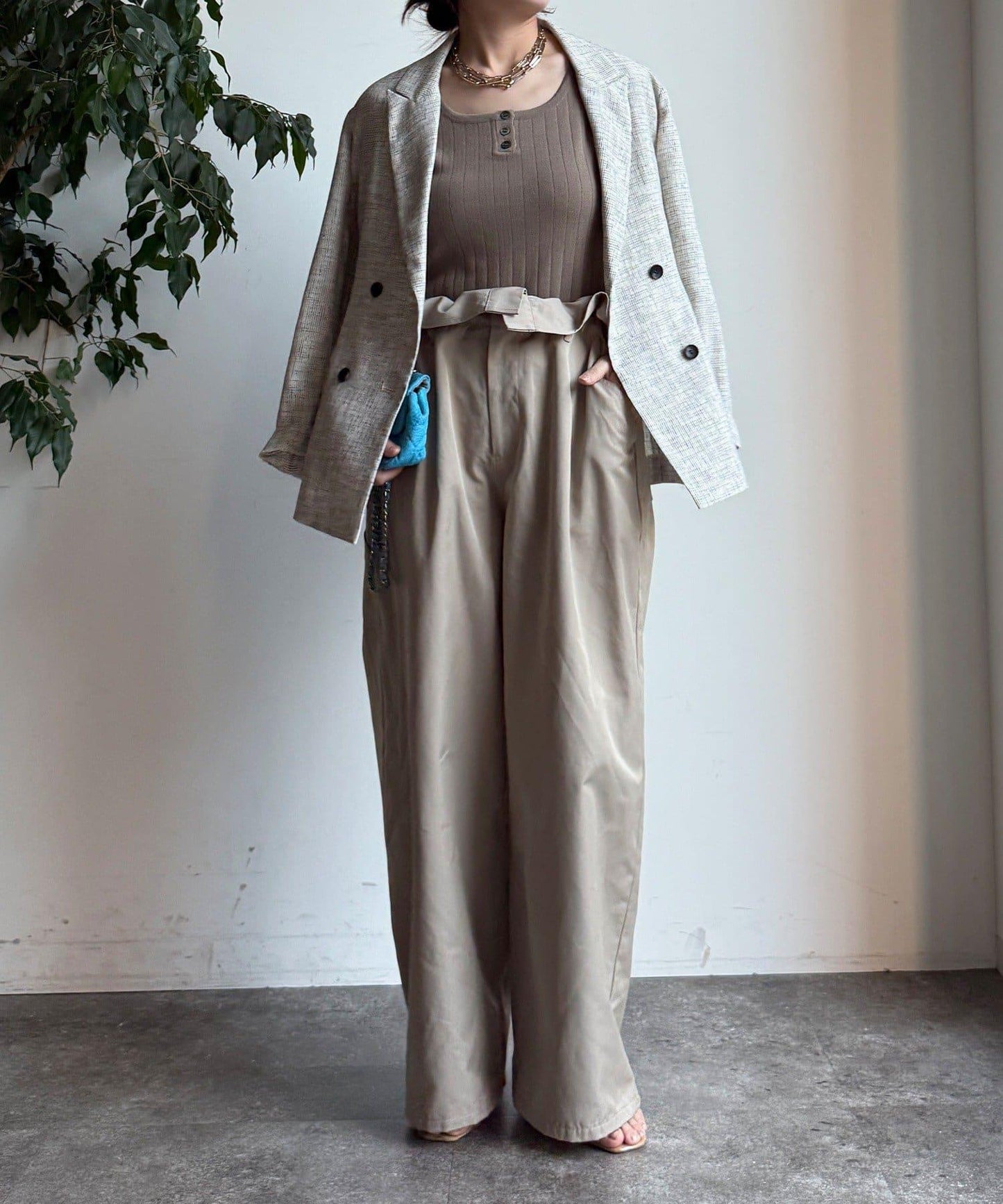 シアーツイードダブルジャケット